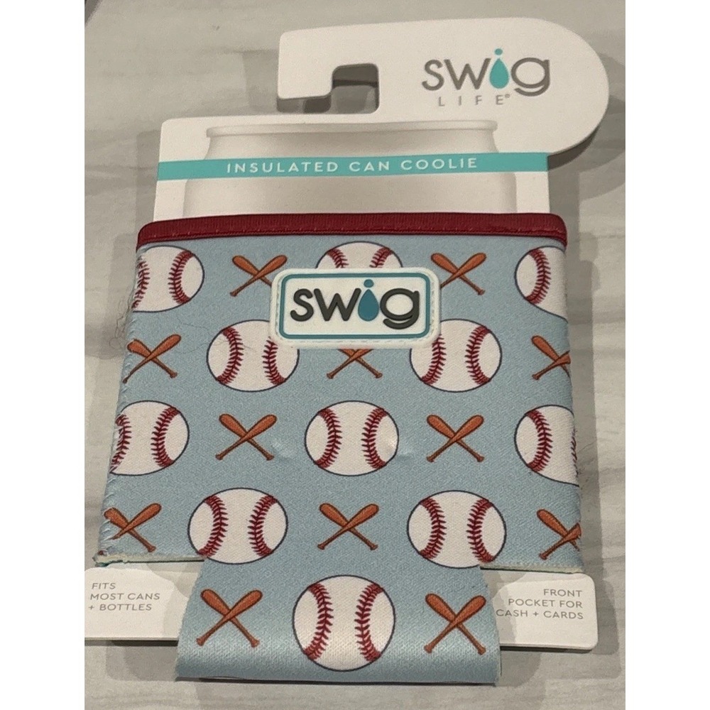 Swig‎ Life Standard Can Coolie Coozie 12oz Neoprene Insulated Home Run Baseball